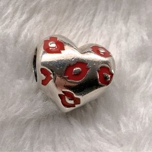 Chamilia Sterling Kiss Me Heart Charm